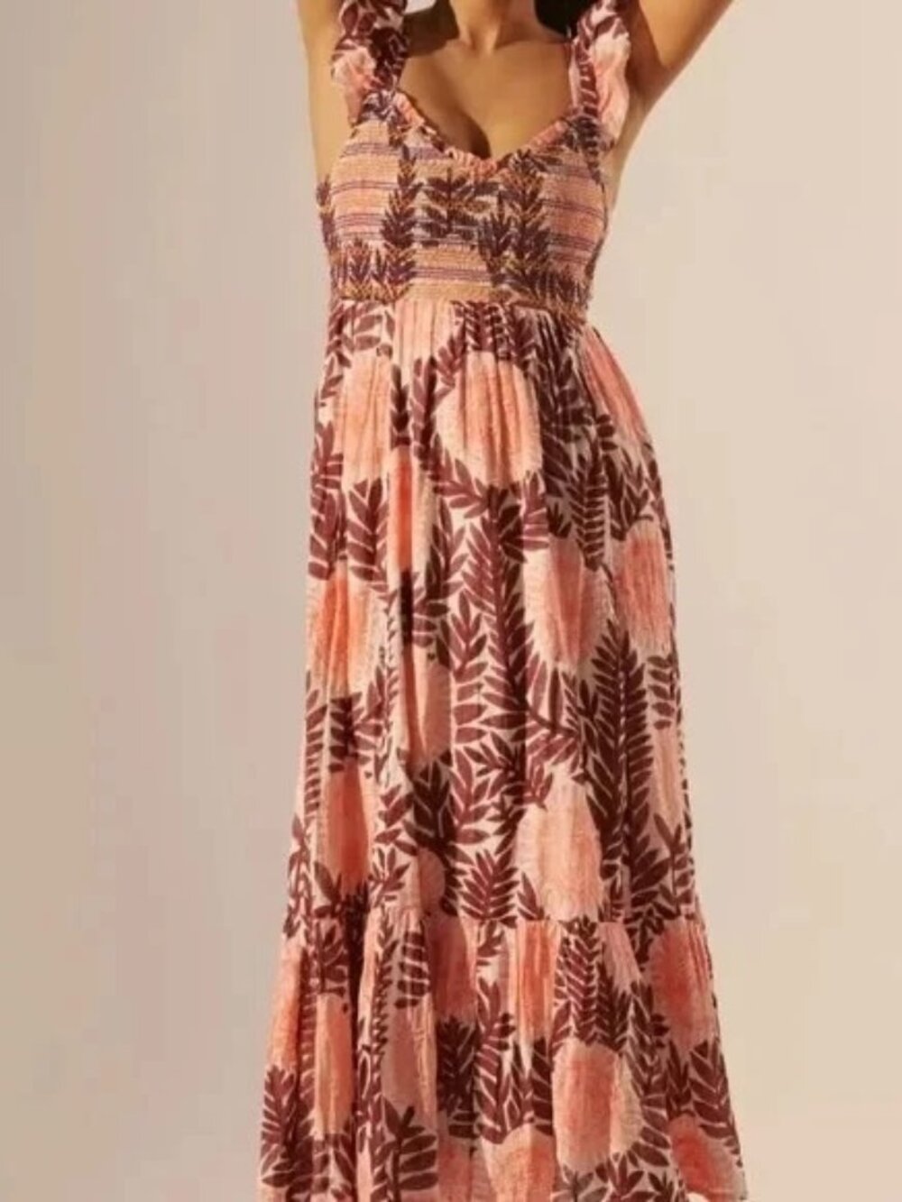 Anthropologie Cecilia Pettersson Smocked Dress XS